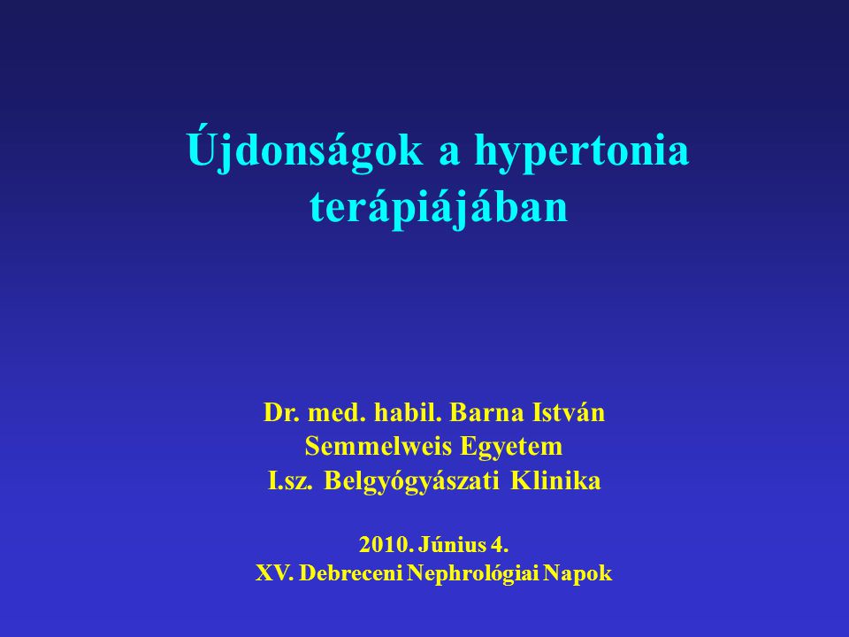 a hipertónia hatékony terápiája)